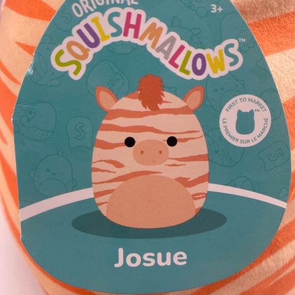 Squishmallow JOSUE 11"  Orange ZEBRA NWT RARE 2024 First to Market Plush Toy - Picture 4 of 8